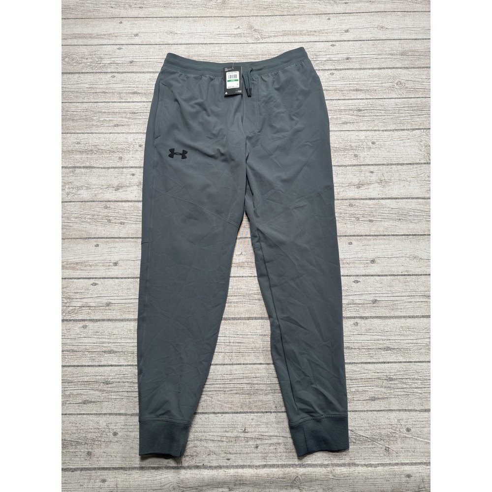 NEW Under Armour Joggers Men's L Gray Tapered Fitted Activewear Training Workout